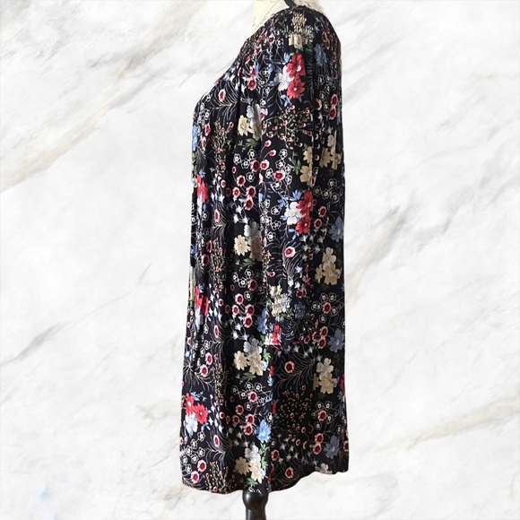 Nasty Gal Black Floral Off-Shoulder Dress Size 8 - Picture 8 of 16